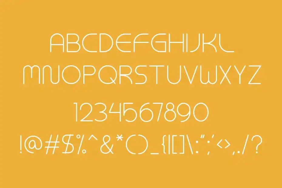 فونت انگلیسی مدرن Tangsel - Minimal font - 7