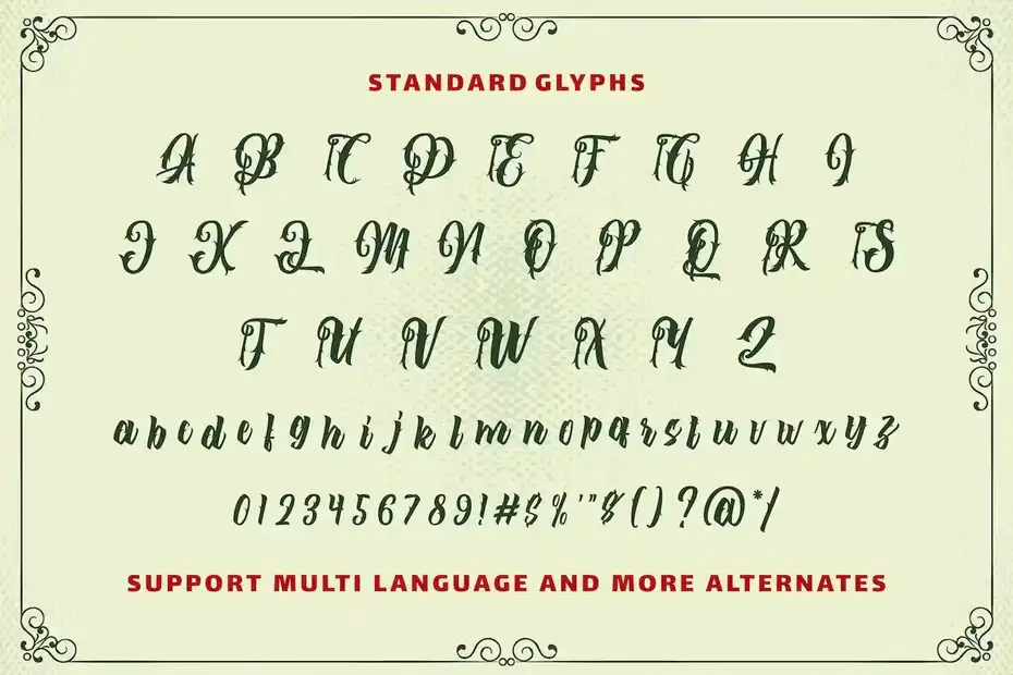 فونت انگلیسی تاتو The Lastring - Tattoo Script Font - 21