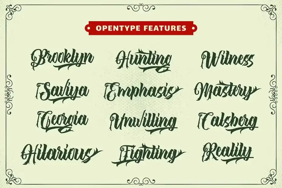 فونت انگلیسی تاتو The Lastring - Tattoo Script Font - 7