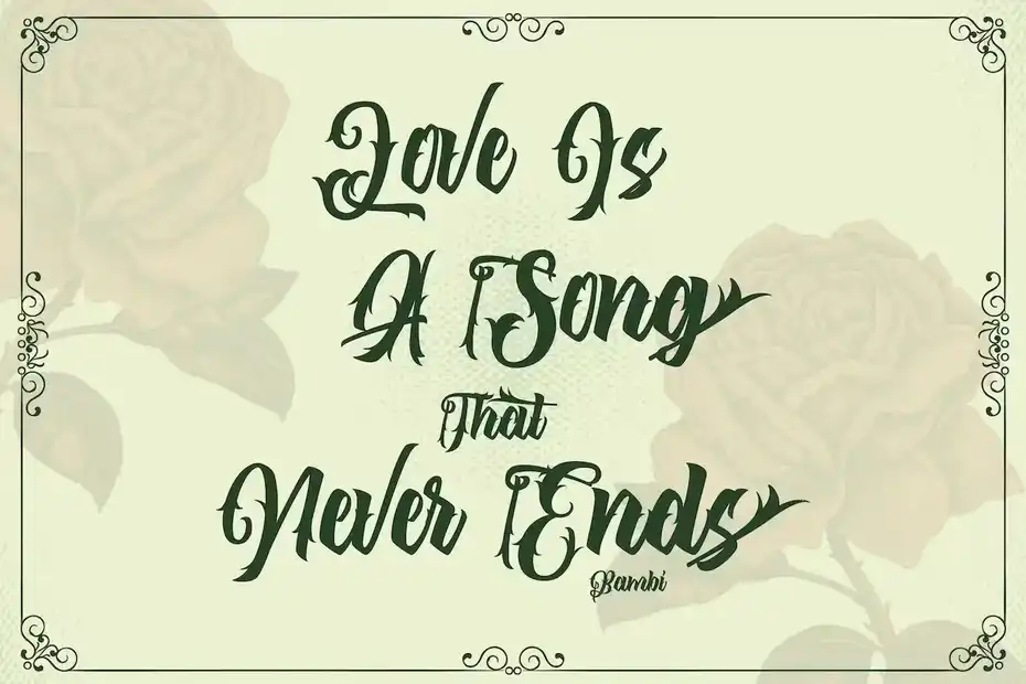 فونت انگلیسی تاتو The Lastring - Tattoo Script Font - 11