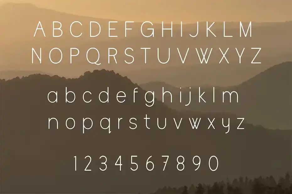 فونت انگلیسی ساده Thin Simple Sans Serif Font - 7