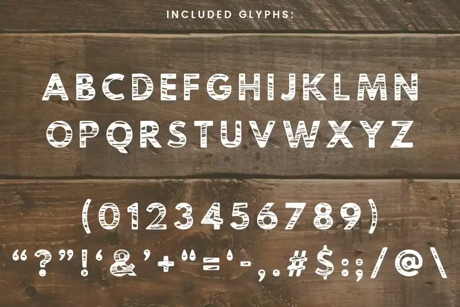 فونت انگلیسی گرافیکی Timber Hitch Font - 7