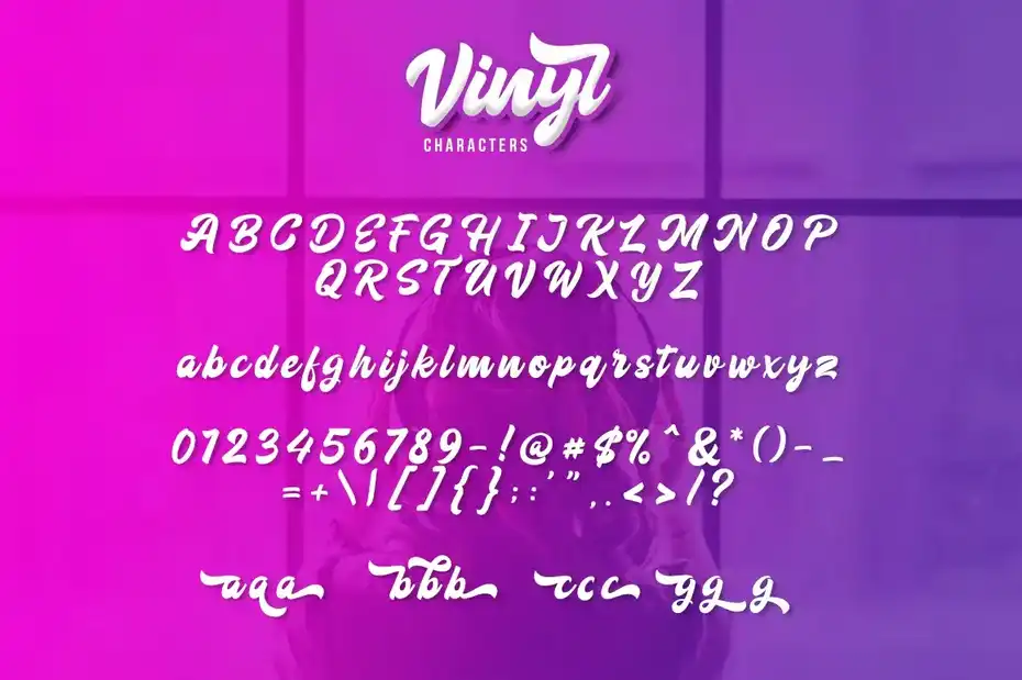 فونت انگلیسی دست نویس Vinyl Script - 3