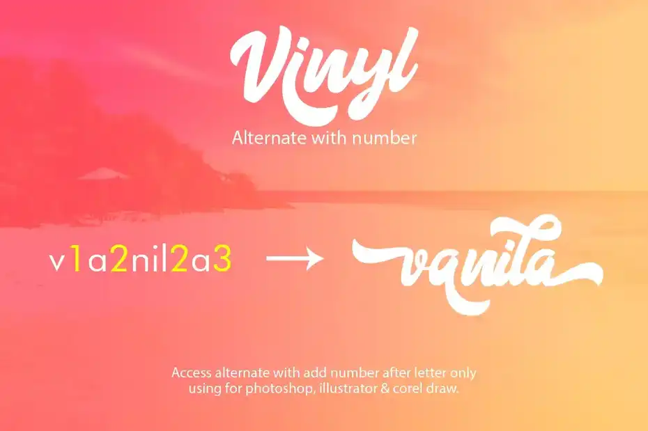 فونت انگلیسی دست نویس Vinyl Script - 5