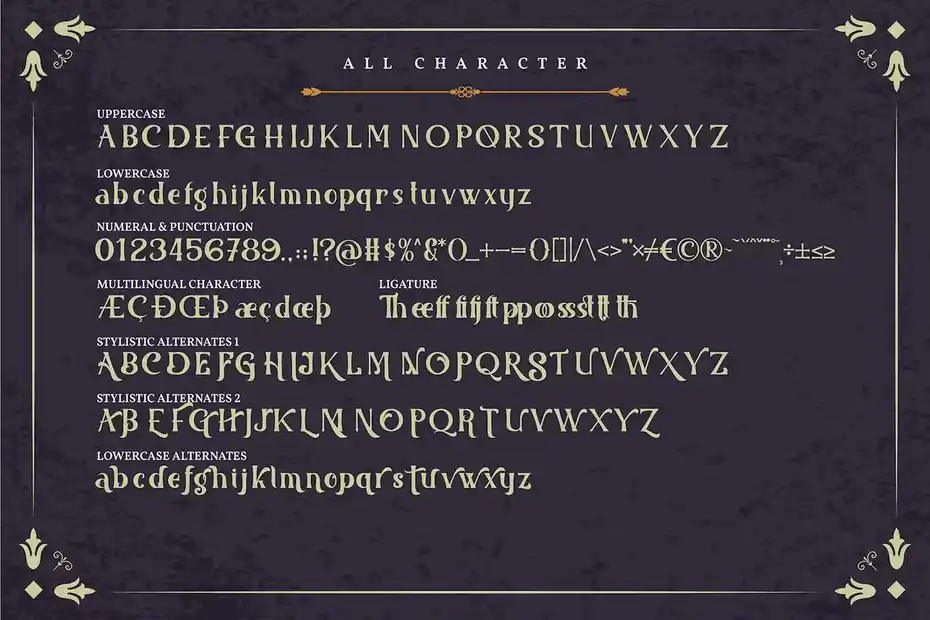 فونت انگلیسی کلاسیک Wanderson | Classic Vintage Font - 3