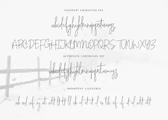 فونت انگلیسی به سبک امضا White Apparel Signature Font - 7