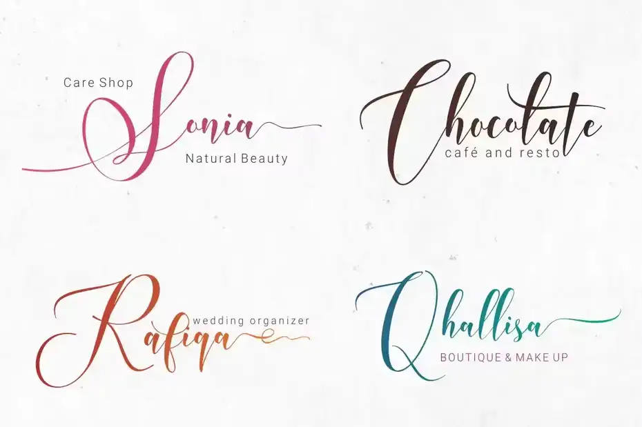 فونت انگلیسی دست نویس Whitedove Modern Script - 9