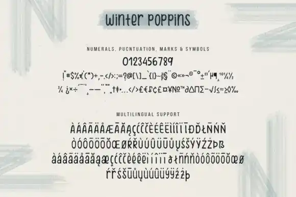 دانلود فونت دست نویس Winter Poppins Font - 7