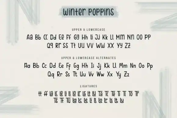 دانلود فونت دست نویس Winter Poppins Font - 9