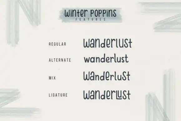 دانلود فونت دست نویس Winter Poppins Font - 11