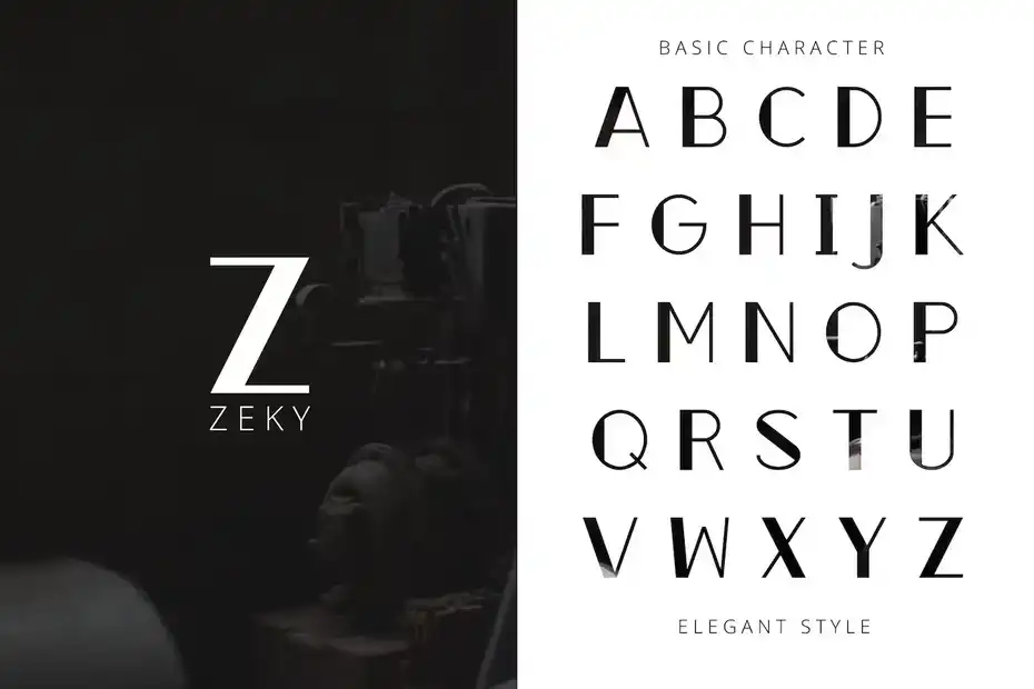 فونت انگلیسی کلاسیک Zeky Typeface Font - 1