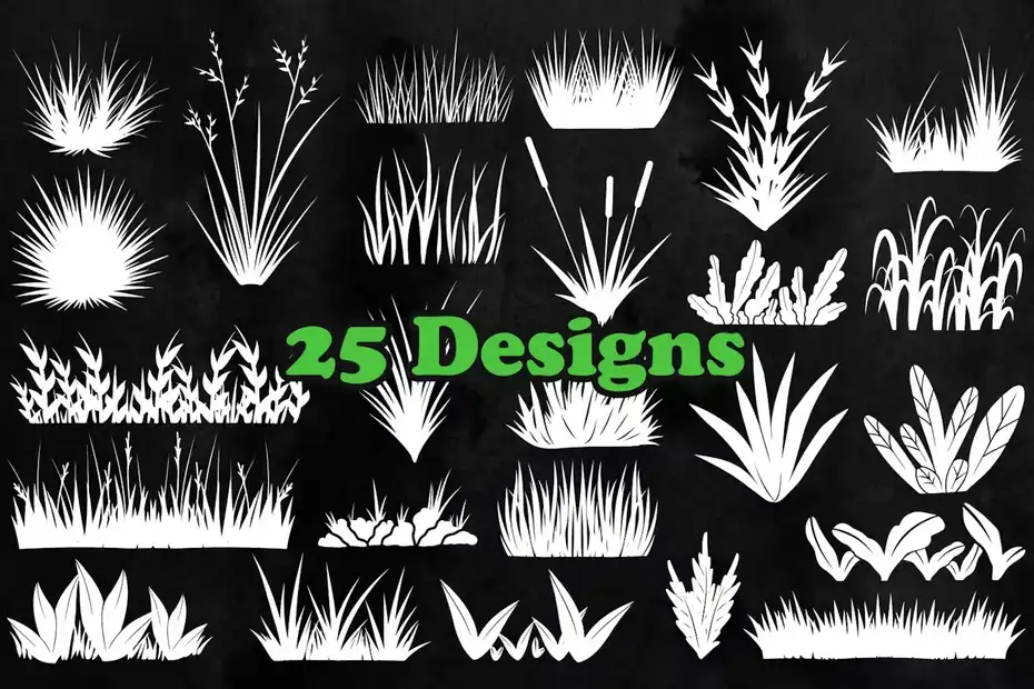 دانلود 25 براش چمن فتوشاپ - 3