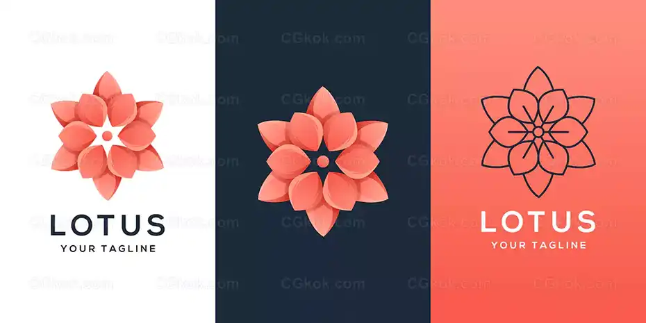 لوگو گل فروشی انتزاعی - 1