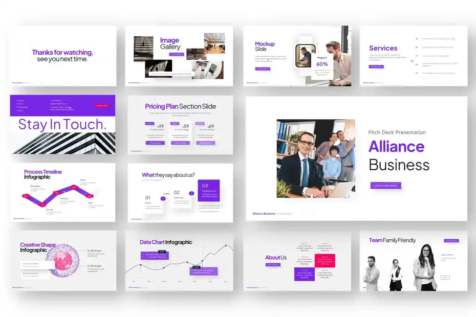قالب پاورپوینت کسب و کار Alliance Business - 1