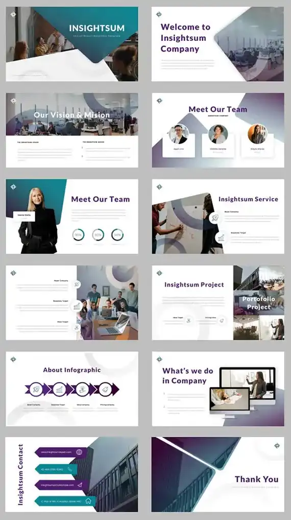قالب پاورپوینت گزارش سالانه Annual Report Presentation - 1