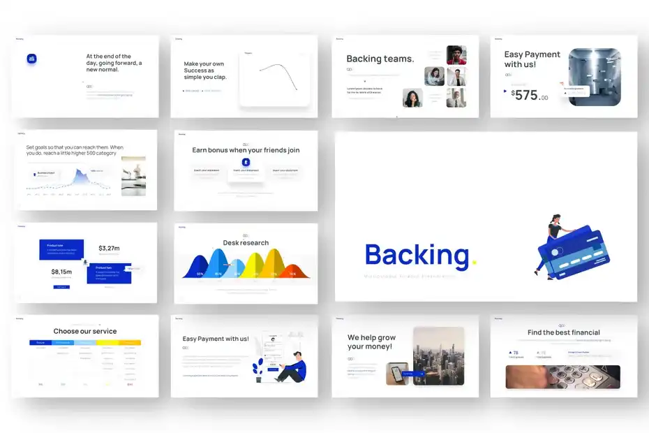 قالب پاورپوینت مالی Backing - 3