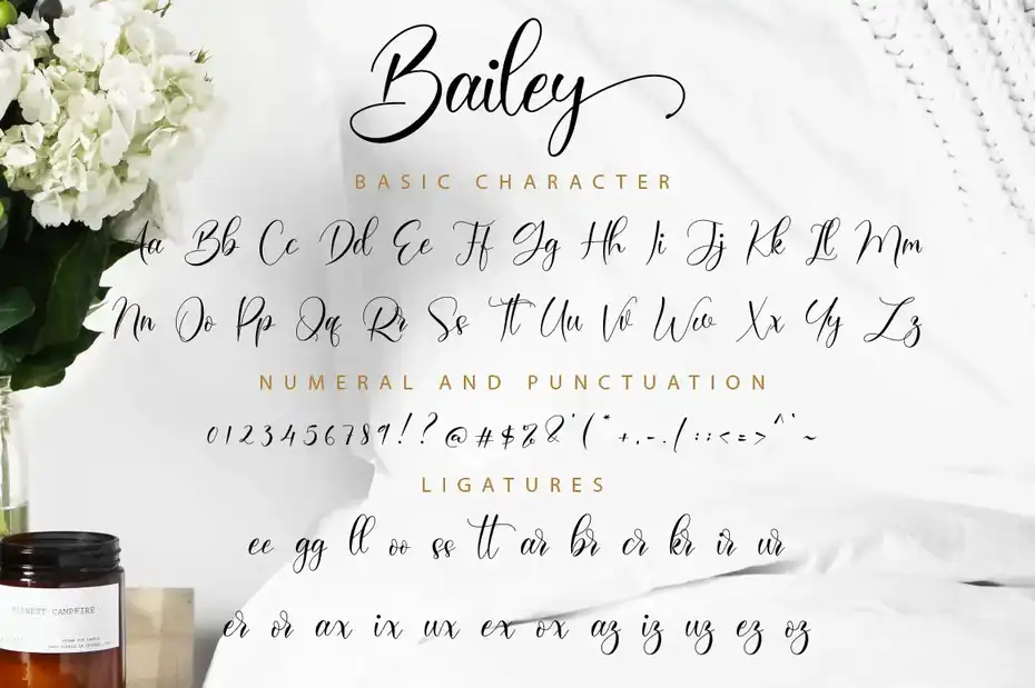 فونت انگلیسی دست نویس Bailey - 7