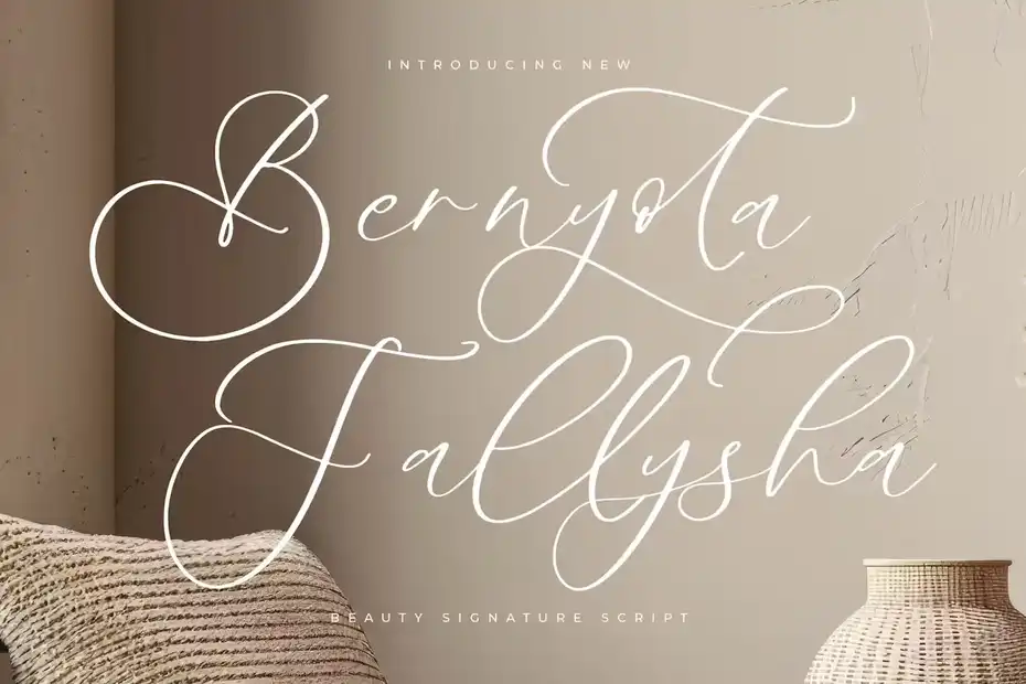 فونت انگلیسی دست نویس Bernyota Fallysha Signature Script - 5
