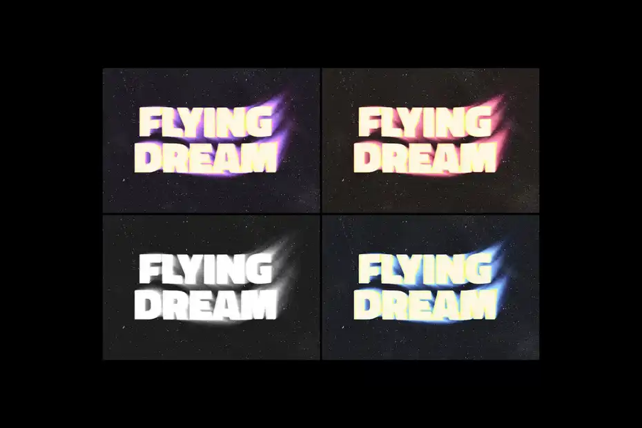 افکت متن تار Blurry Flowing Text Effect - 3