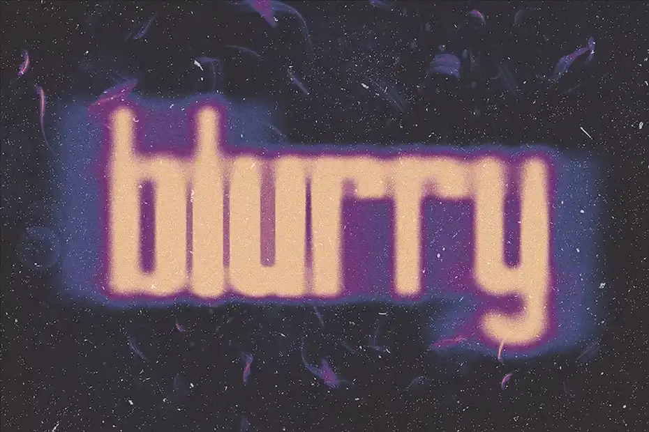 افکت متن تار Blurry Text Effect - 3