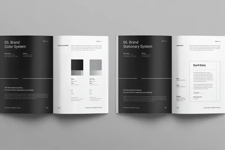 قالب ایندیزاین دفترچه راهنما Brand Identity Guideline - 5