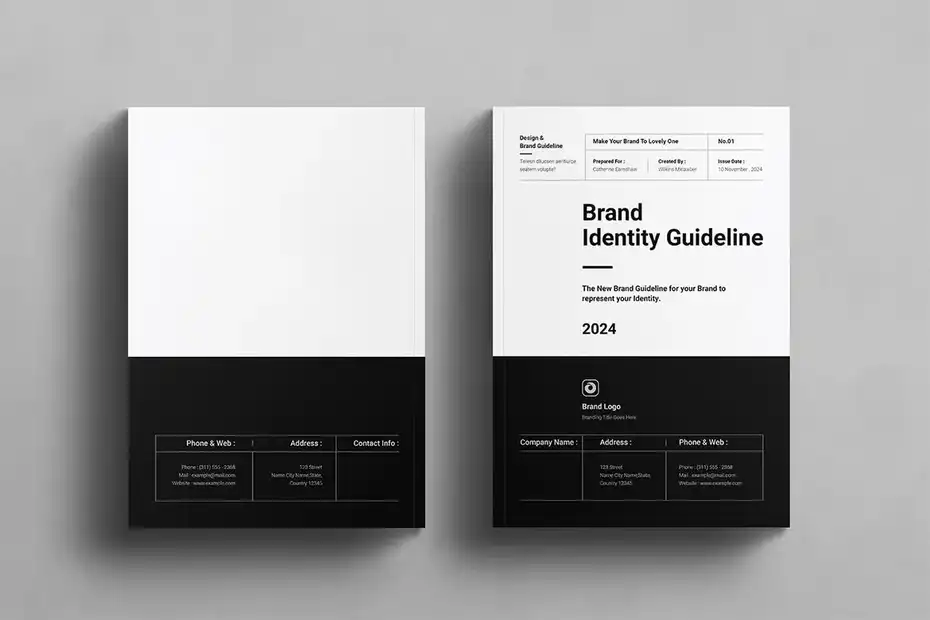 قالب ایندیزاین دفترچه راهنما Brand Identity Guideline - 9