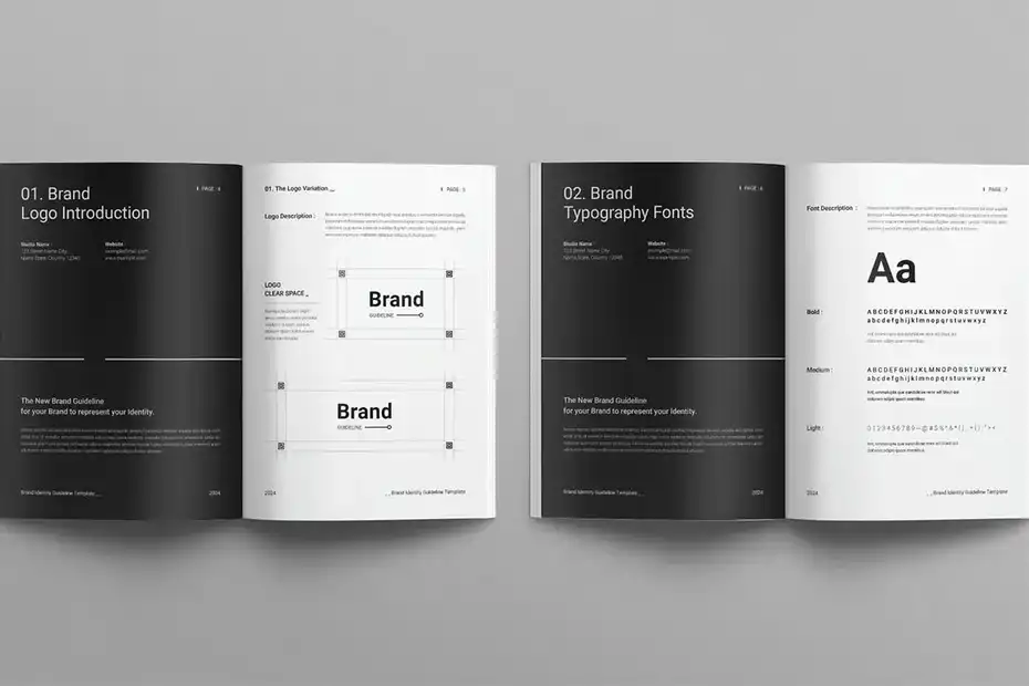 قالب ایندیزاین دفترچه راهنما Brand Identity Guideline - 11