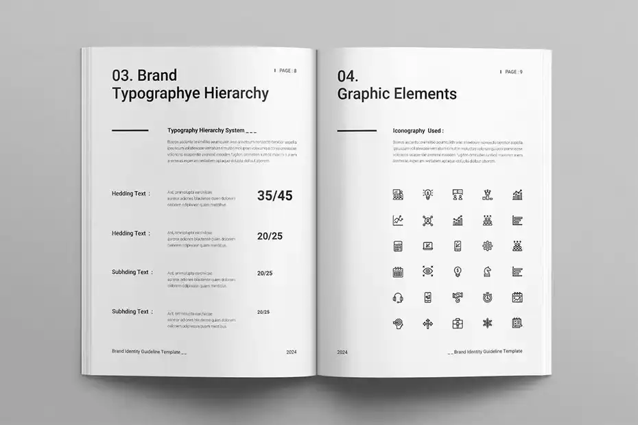 قالب ایندیزاین دفترچه راهنما Brand Identity Guideline - 13
