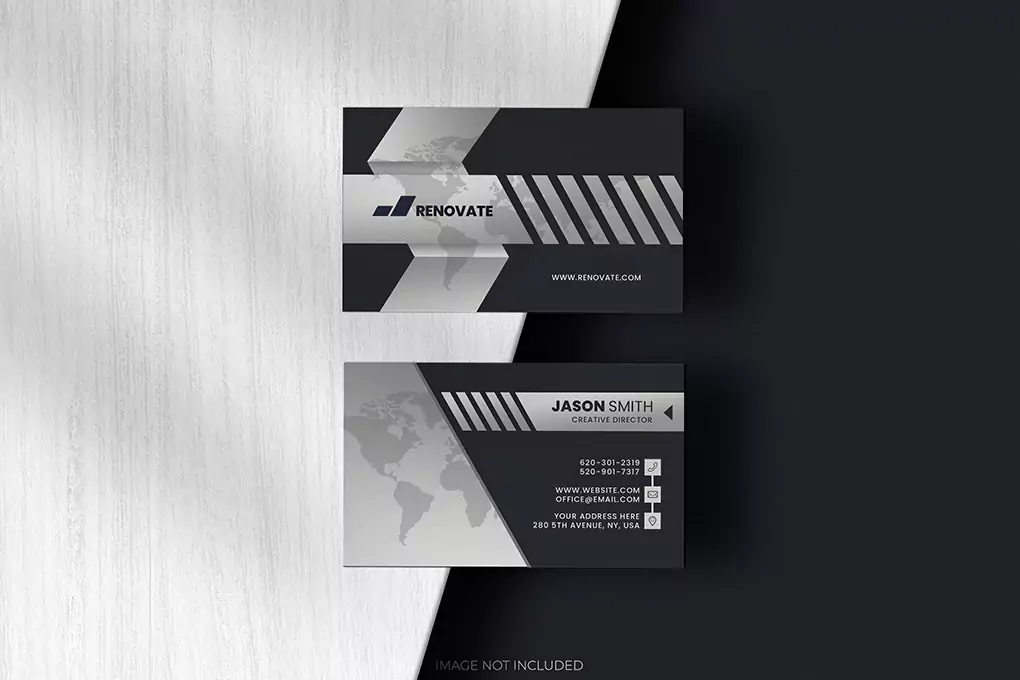 موکاپ کارت ویزیت مدرن Business card mockup - 2