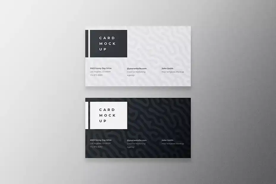 موکاپ کارت ویزیت مینیمال Business card mockup psd template - 1