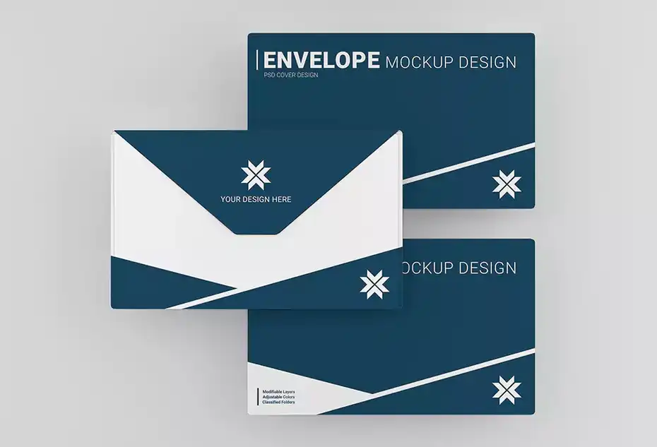 موکاپ پاکت نامه Business envelope mockup 2 - 1
