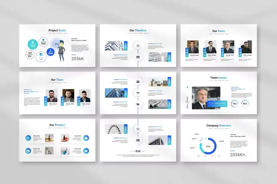 قالب پاورپوینت طرح تجاری Business Plan Presentation Template - 1
