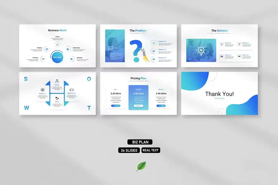قالب پاورپوینت طرح تجاری Business Plan Presentation Template - 3
