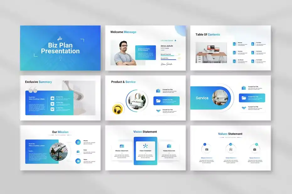 قالب پاورپوینت طرح تجاری Business Plan Presentation Template - 5