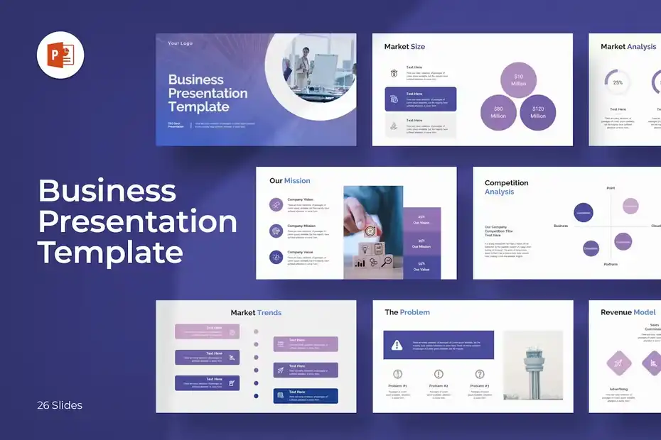 قالب پاورپوینت پرزنتیشن Business Presentation Template - 1