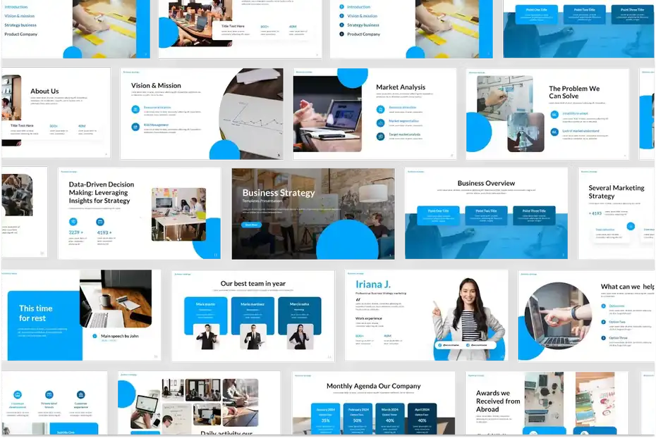 قالب پاورپوینت تجاری Business Strategy Presentation - 1