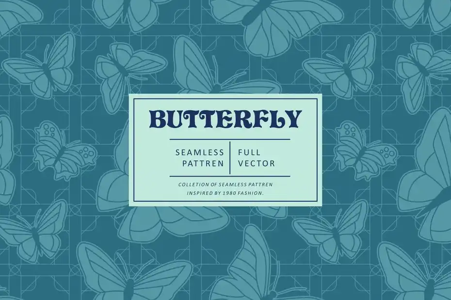 پترن پروانه Butterfly Seamless Pattern 2 - 1