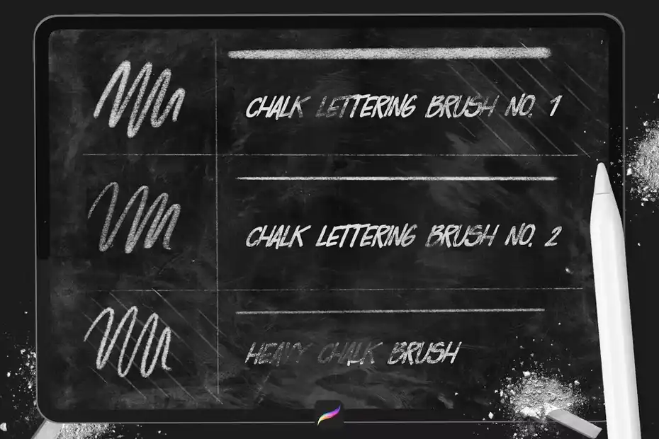 براش پروکریت Chalk Brushes Procreate - 3