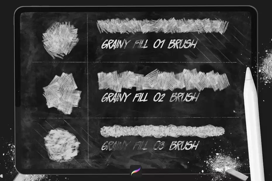 براش پروکریت Chalk Brushes Procreate - 7