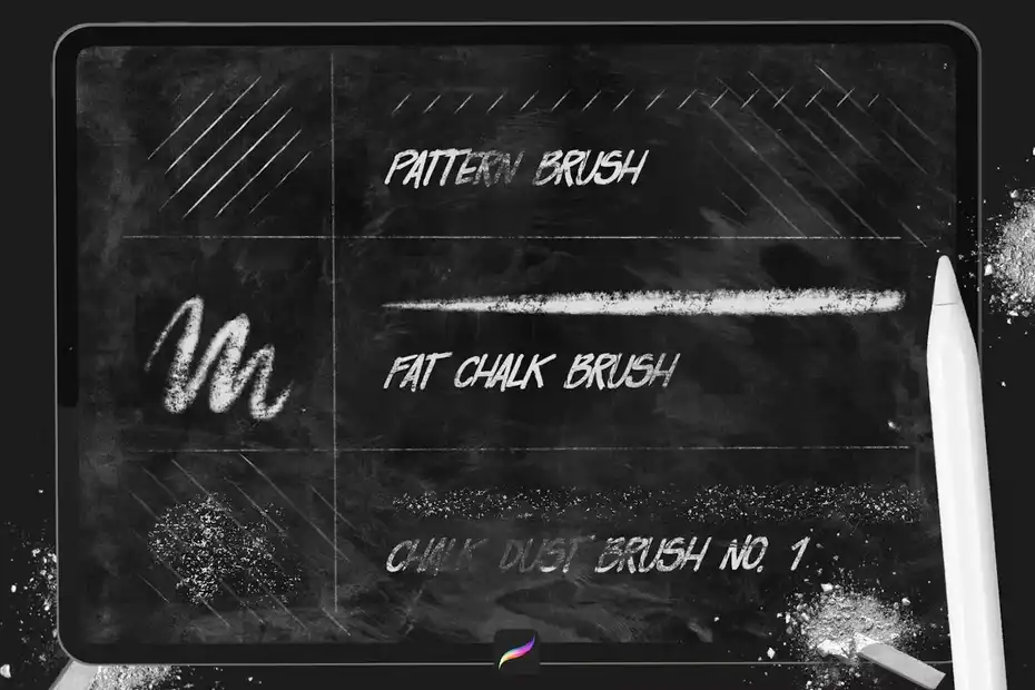 براش پروکریت Chalk Brushes Procreate - 9