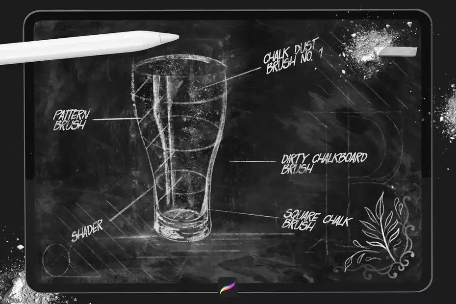 براش پروکریت Chalk Brushes Procreate - 11