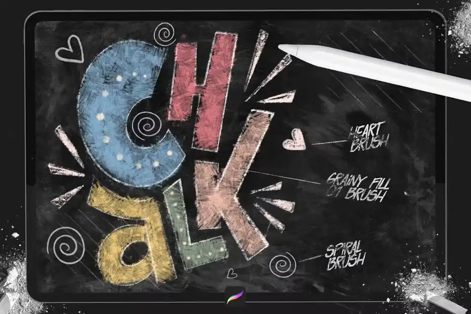 براش پروکریت Chalk Brushes Procreate - 17