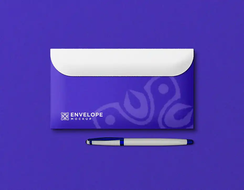 موکاپ پاکت نامه Colorful envelope mockup scene creator - 1