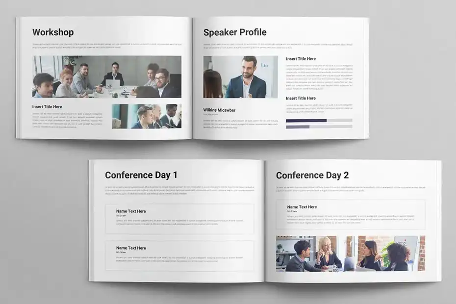 قالب ایندیزاین دستور کار کنفرانس Conference Agenda - 11