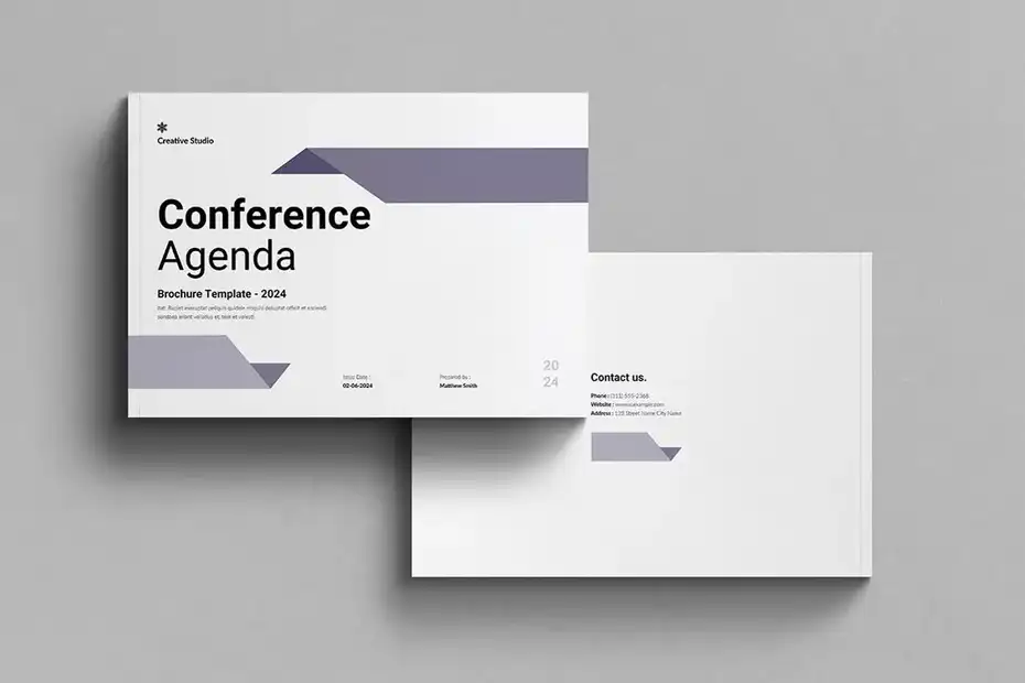 قالب ایندیزاین دستور کار کنفرانس Conference Agenda - 13