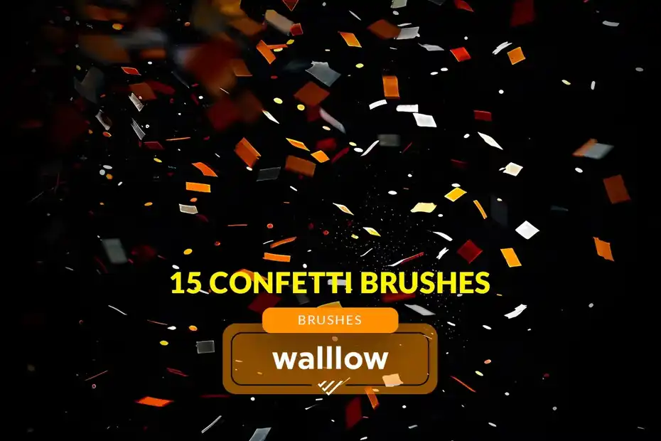 دانلود 15 براش نقاشی دیجیتال کاغذ رنگی فتوشاپ Confetti Photoshop brushes for photo editing - 2 دانلود 15 براش نقاشی دیجیتال کاغذ رنگی فتوشاپ - 1