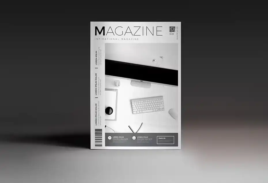 طرح لایه باز مجله Creative Magazine Cover Template - 1