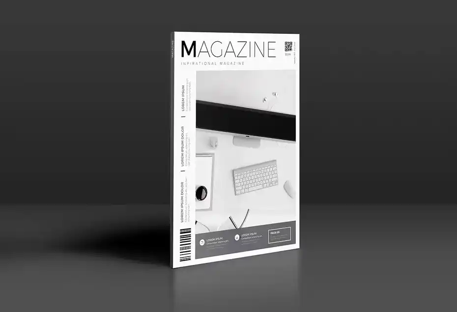 طرح لایه باز مجله Creative Magazine Cover Template - 5