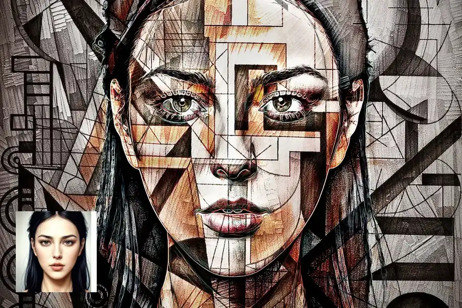 افکت تبدیل تصاویر به نقاشی کوبیسم - 1