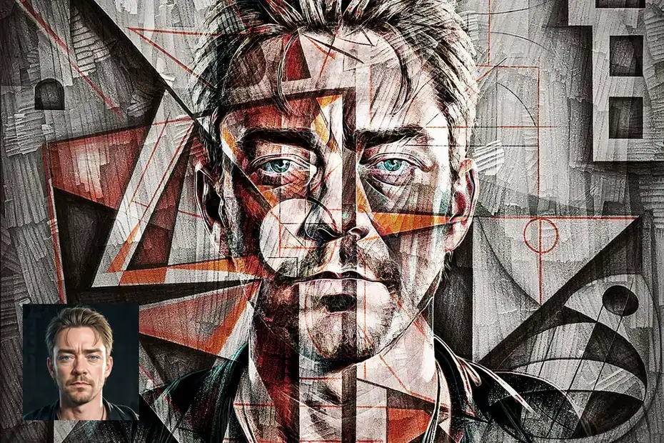 افکت تبدیل تصاویر به نقاشی کوبیسم - 9